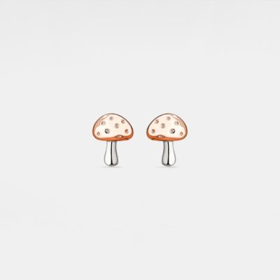 Mushroom Stud Earrings for Women