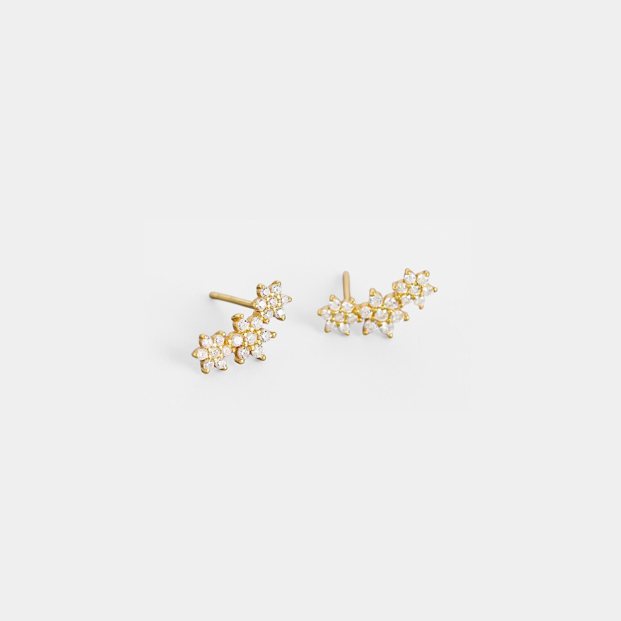 Floral Climber Stud Earrings for Women - Image 2