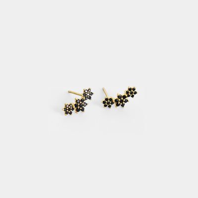 Floral Climber Stud Earrings for Women