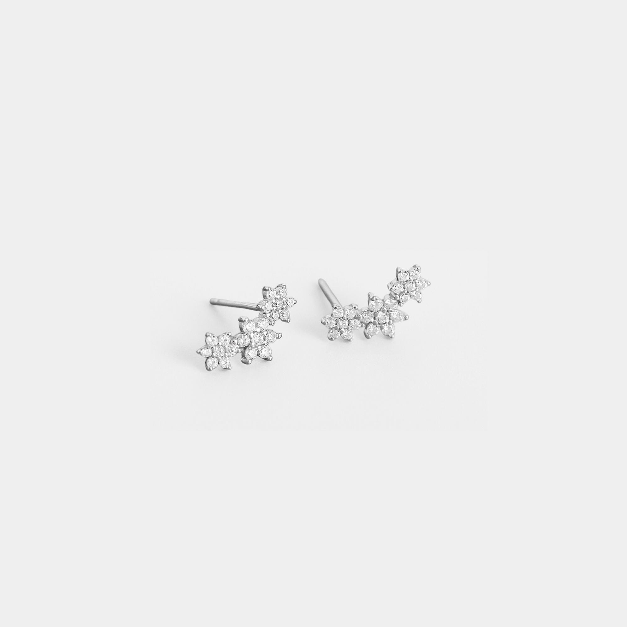 Floral Climber Stud Earrings for Women - Image 3