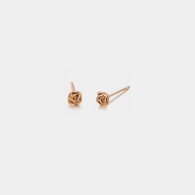 Mini Rose Flower Stud Earrings for Women,
