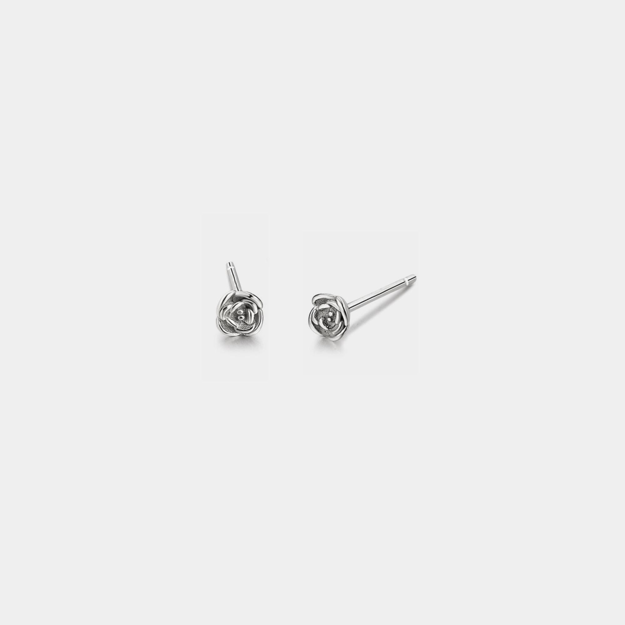 Mini Rose Flower Stud Earrings for Women, - Image 3