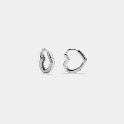 Open Heart Hoop Earrings for Women