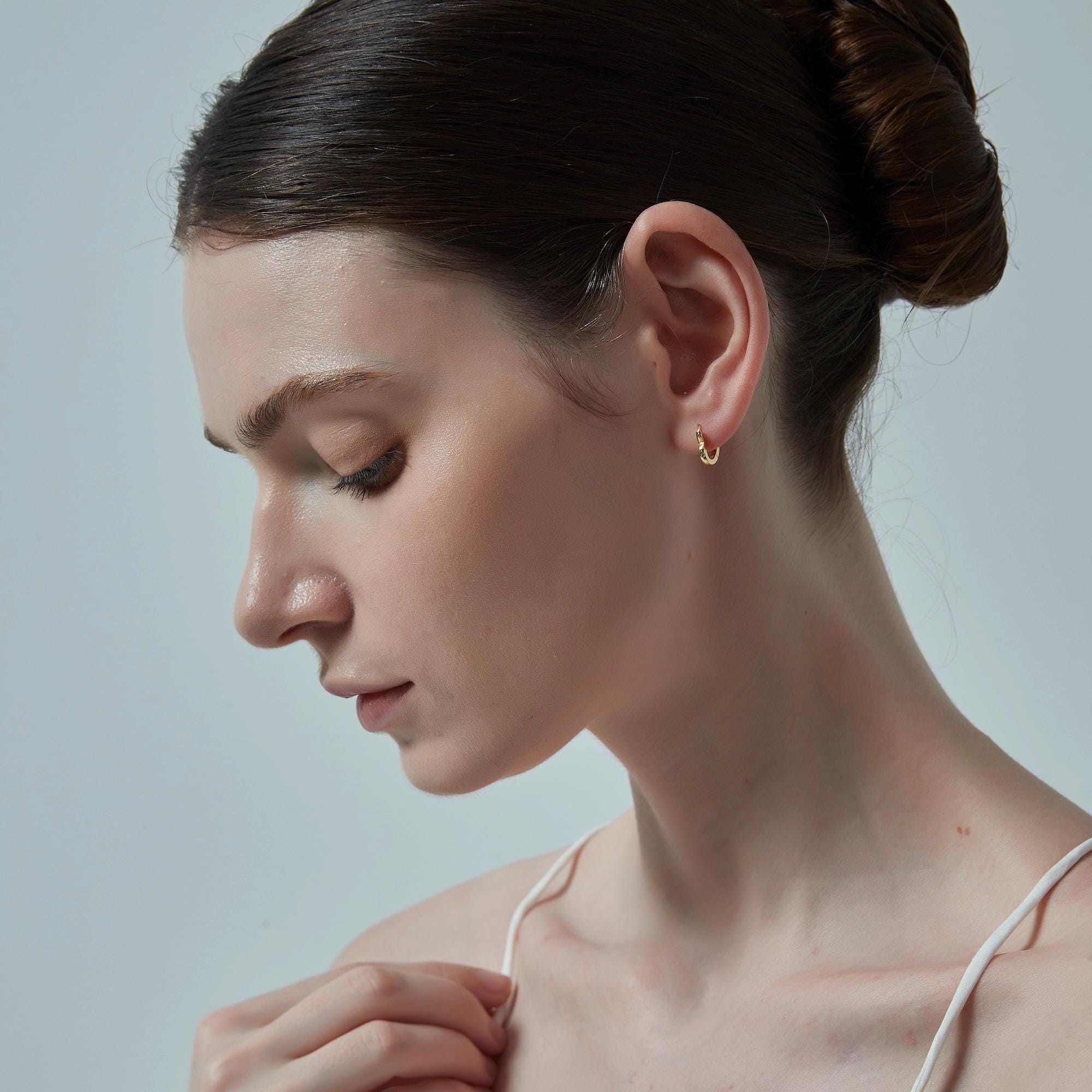 Open Heart Hoop Earrings for Women - Image 4