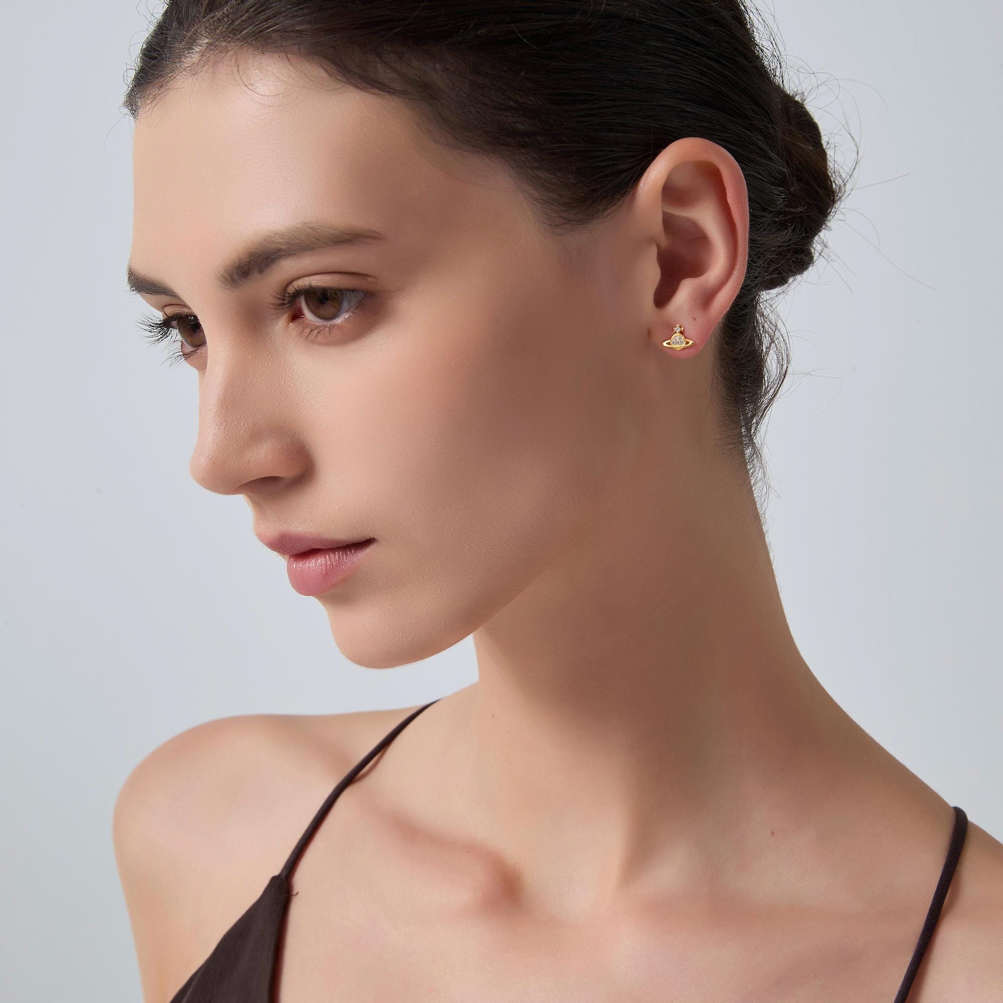 Saturn Planet and Astronaut Stud Earrings for Wome - Image 6