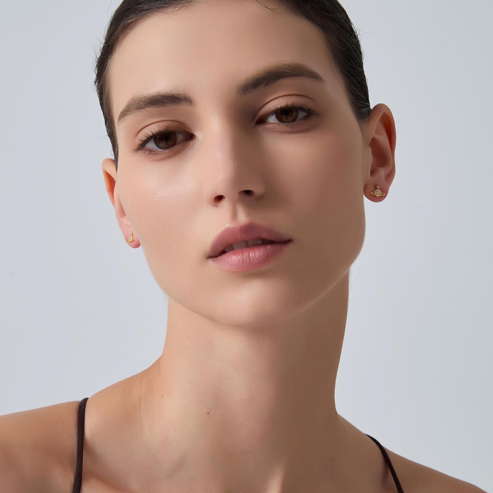 Saturn Planet and Astronaut Stud Earrings for Wome - Image 5