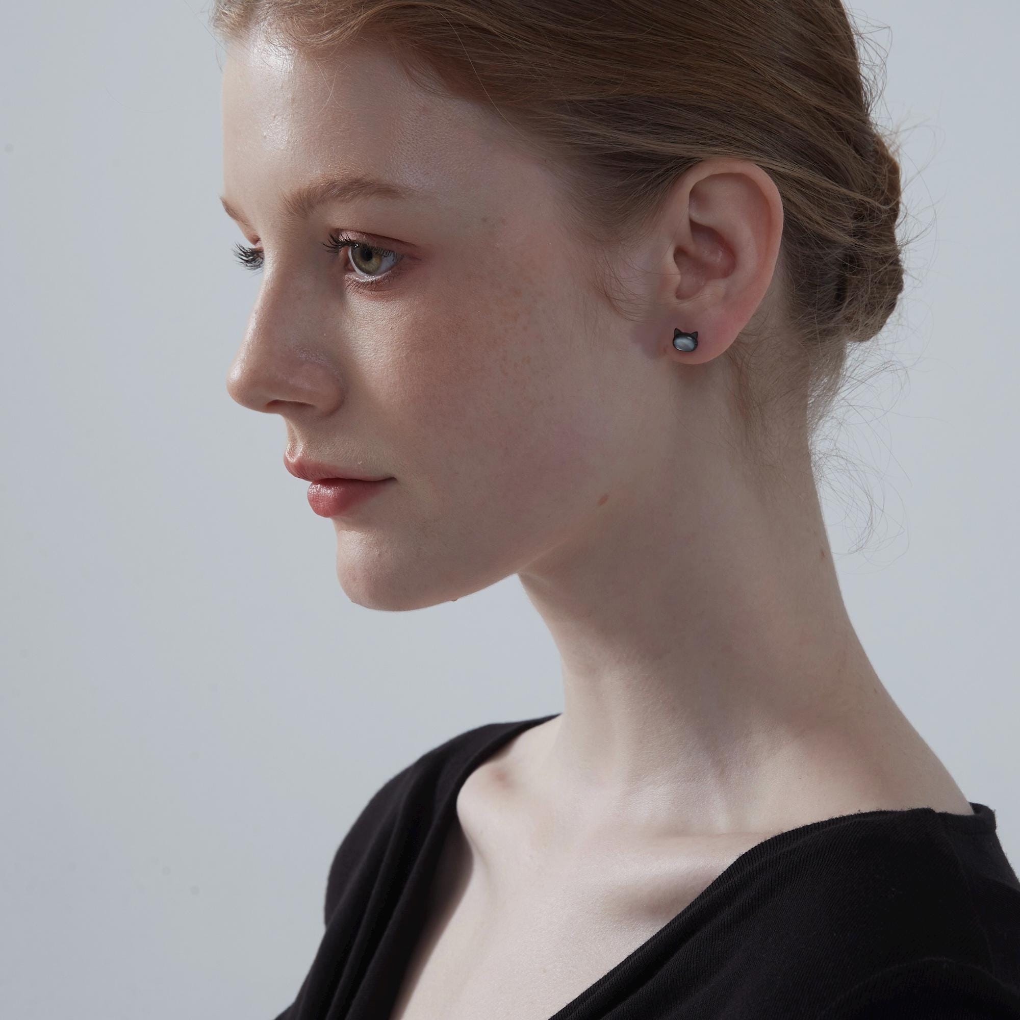 Pink Cat Stud Earrings for Women - Image 5