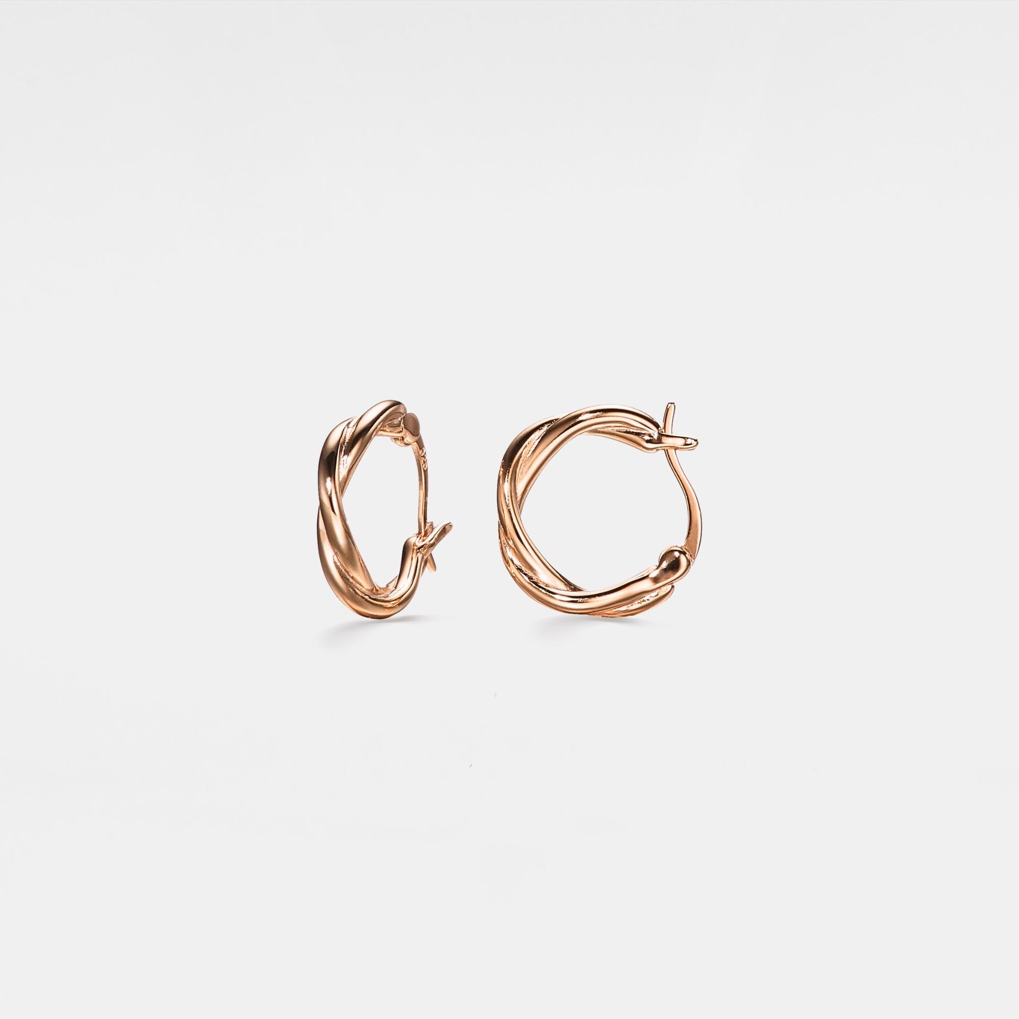 Twisted Rope Hoop Earrings for Women