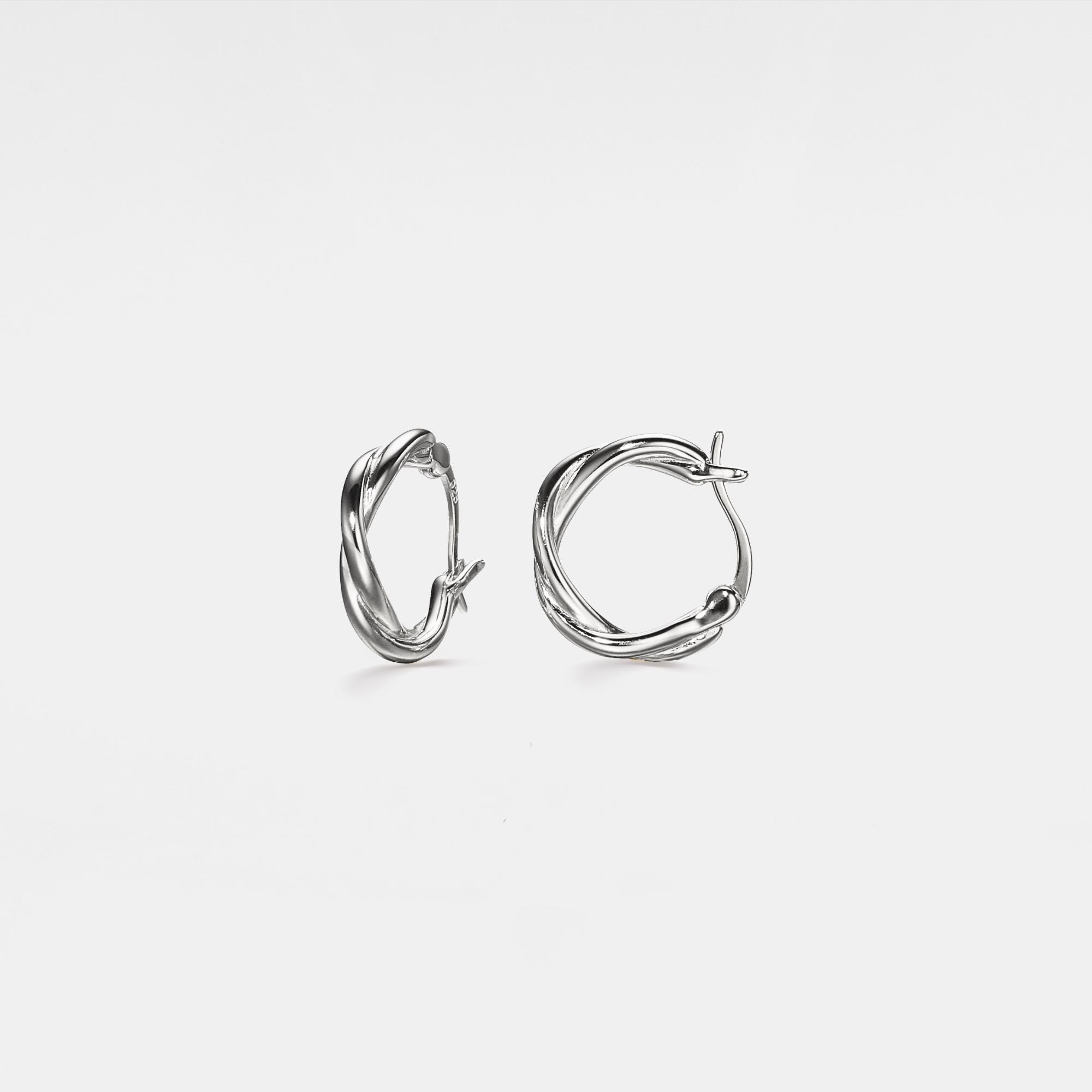 Twisted Rope Hoop Earrings for Women - Image 3