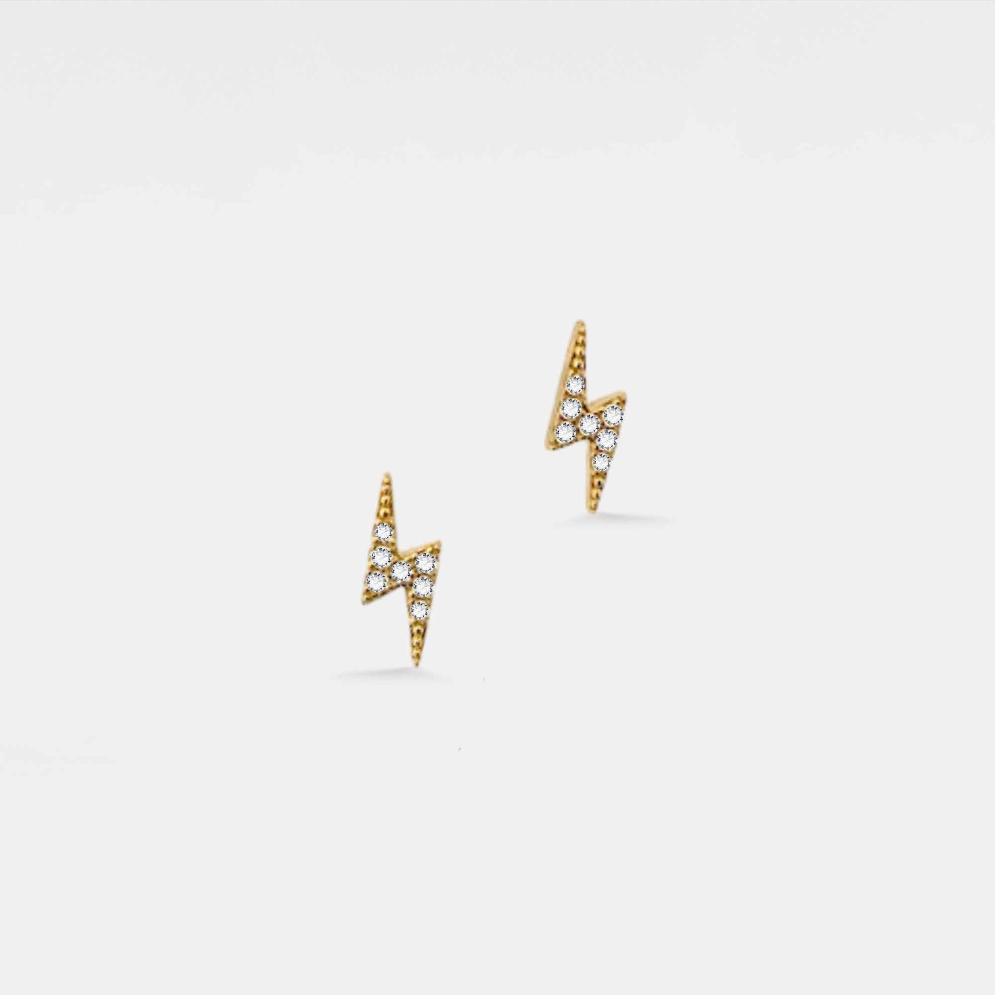 Lightning Bolt Stud Earrings for Women