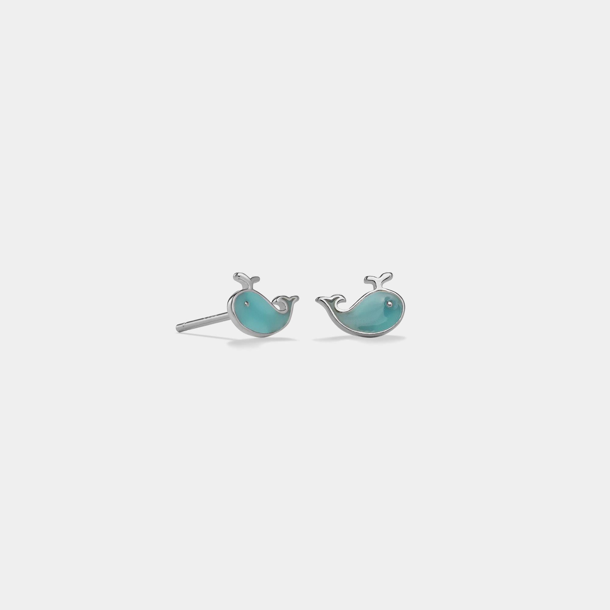 Cute marine animal fixed earrings