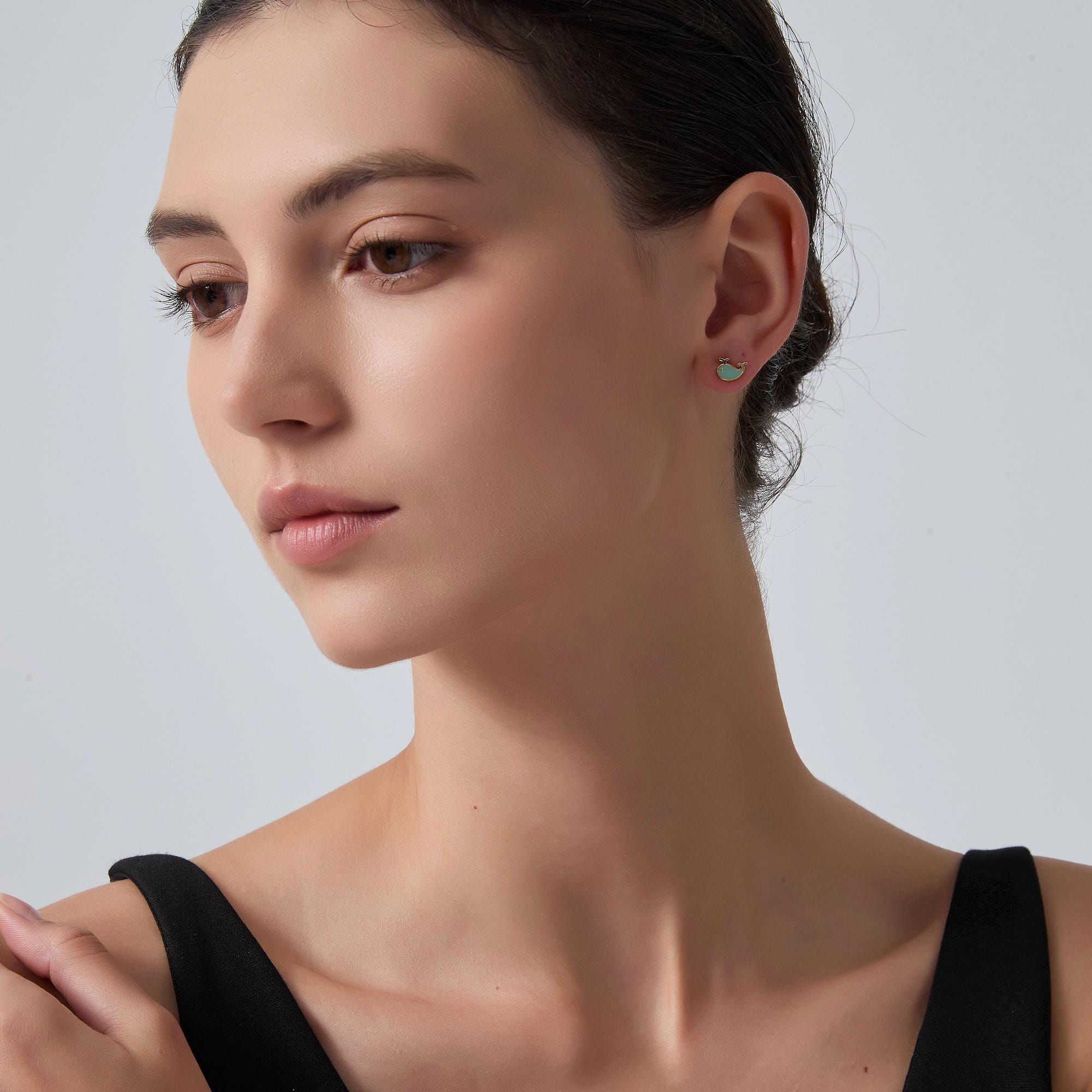 Cute marine animal fixed earrings - Image 4