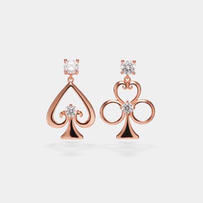 Playing Card Suit Drop Earrings for Women