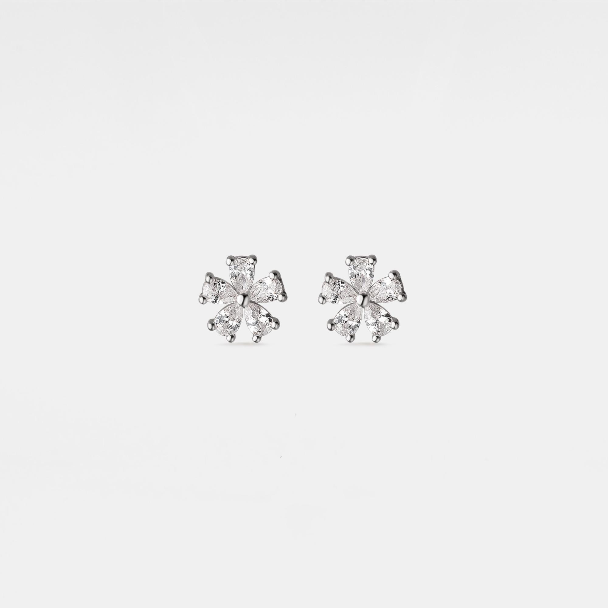 Five Petal Flower Stud Earrings for Women - Image 3