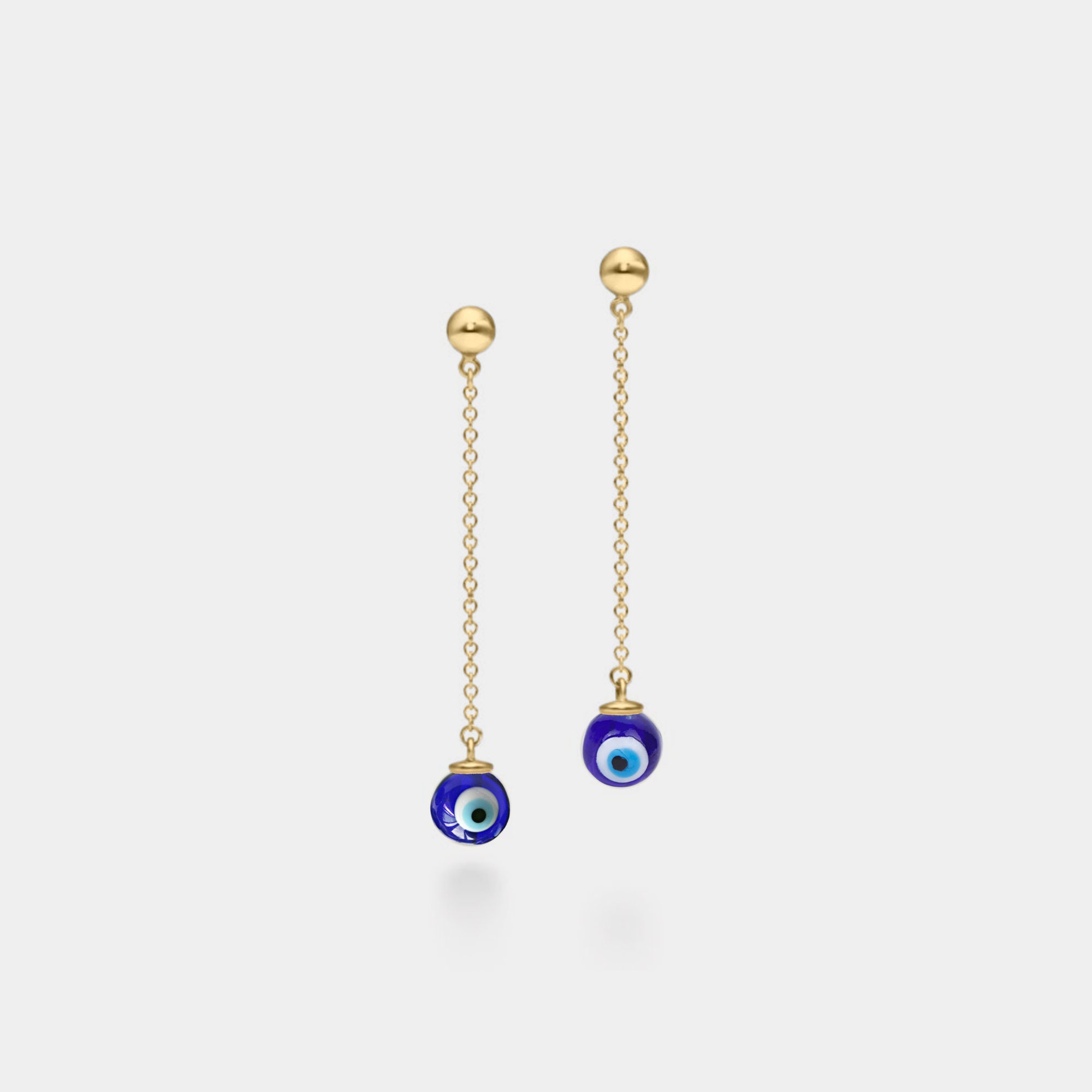 Evil Eye Chain Drop Earrings for Women - Image 2