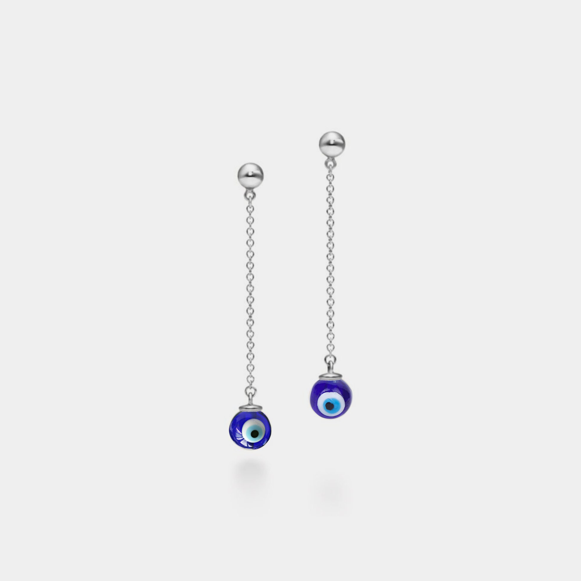 Evil Eye Chain Drop Earrings for Women - Image 3